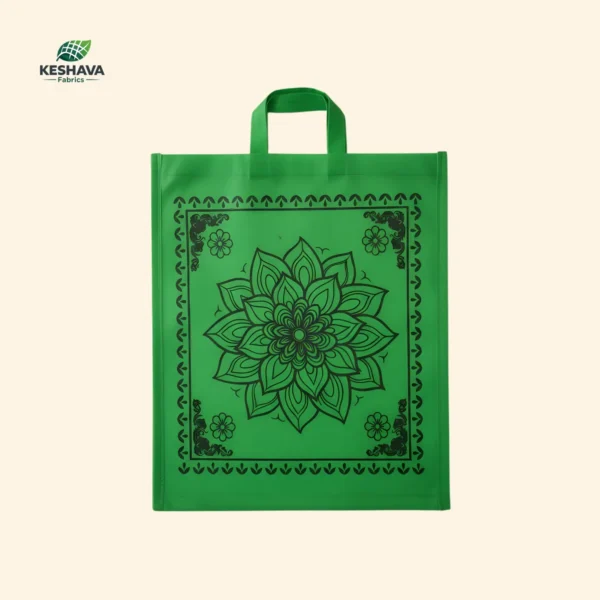 Green Mandala Shopping Bag