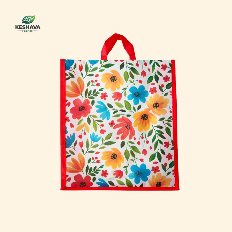 Floral Print Non-Woven Carry Bag