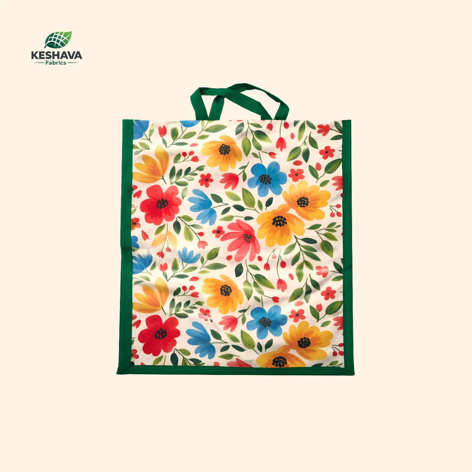 Floral Print Non-Woven Carry Bag