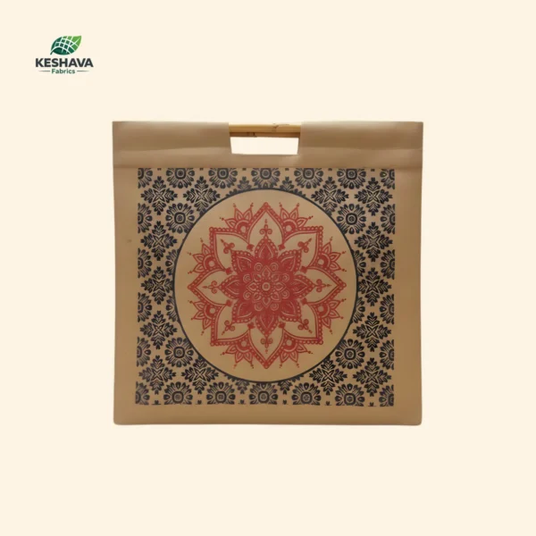 Kattapai Mandala Jute Tote Bag – Golden Brown